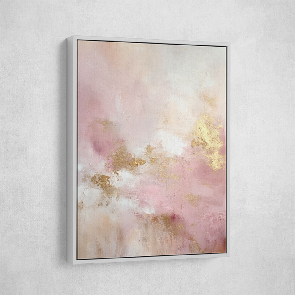 Pink & Gold Stroke Abstract 3 Wall Art