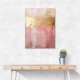 Pink & Gold Stroke Abstract 4 Wall Art