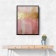 Pink & Gold Stroke Abstract 4 Wall Art