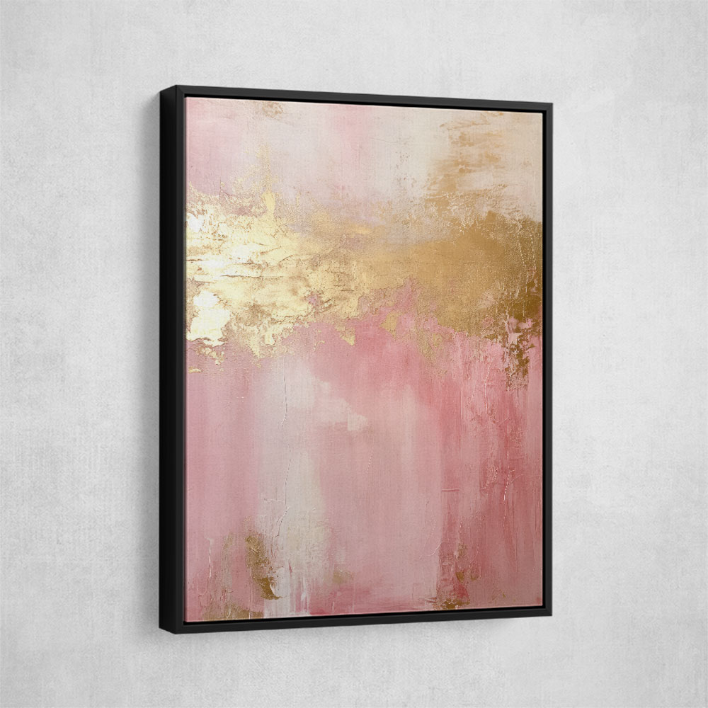 Pink & Gold Stroke Abstract 4 Wall Art