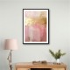 Pink & Gold Stroke Abstract 4 Wall Art