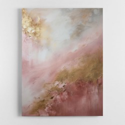 Pink & Gold Stroke Abstract 5 Wall Art