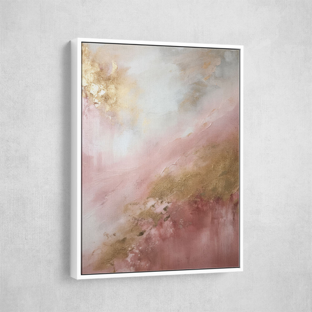 Pink & Gold Stroke Abstract 5 Wall Art