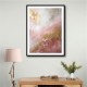 Pink & Gold Stroke Abstract 5 Wall Art