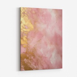 Pink & Gold Stroke Abstract 6 Wall Art