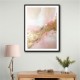 Pink & Gold Stroke Abstract 7 Wall Art