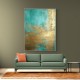 Turquoise & Gold 11 Abstract Wall Art