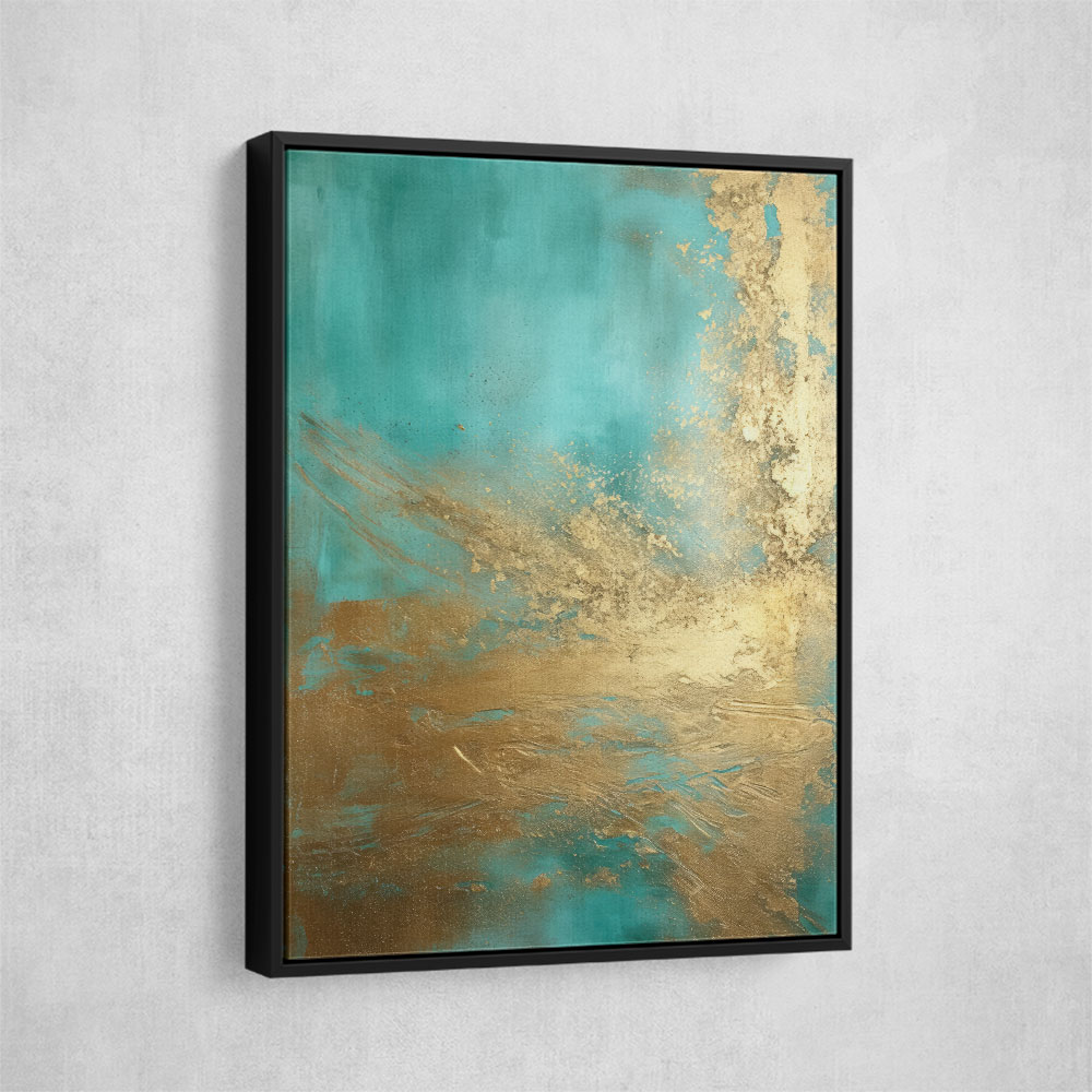 Turquoise & Gold 11 Abstract Wall Art