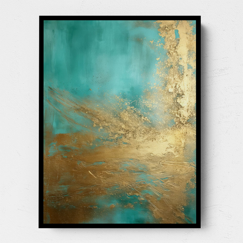 Turquoise & Gold 11 Abstract Wall Art