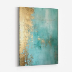 Turquoise & Gold 13 Abstract Wall Art