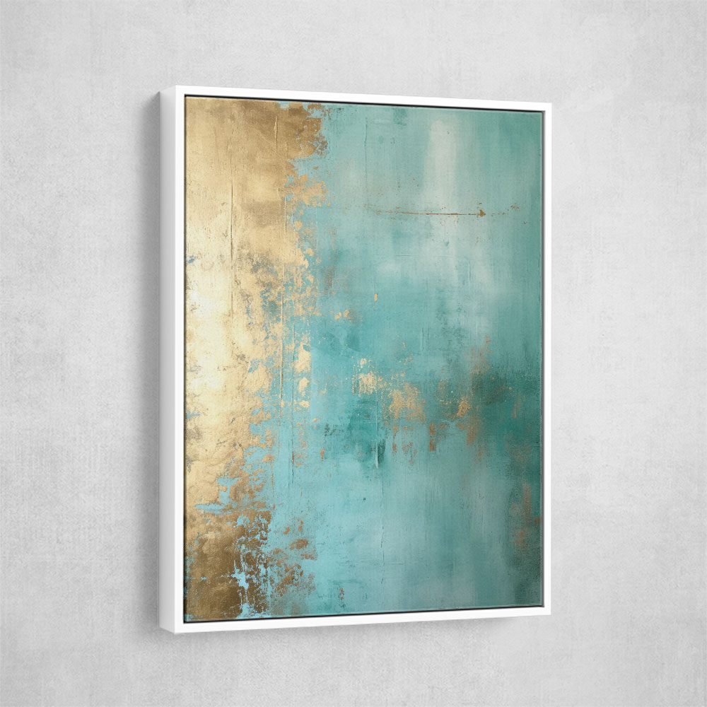 Turquoise & Gold 13 Abstract Wall Art