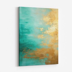 Turquoise & Gold 14 Abstract Wall Art