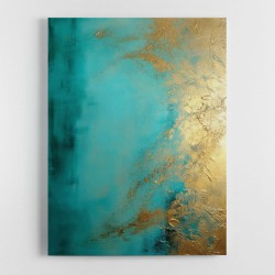 Turquoise & Gold 15 Abstract Wall Art