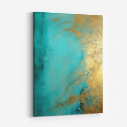 Turquoise & Gold 15 Abstract Wall Art