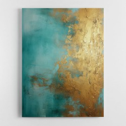 Turquoise & Gold 16 Abstract Wall Art