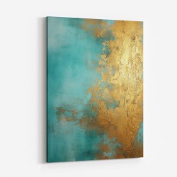 Turquoise & Gold 16 Abstract Wall Art