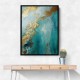 Turquoise & Gold 17 Abstract Wall Art