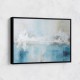 Silver Stroke on Blue Abstract 3 Wall Art