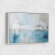 Silver Stroke on Blue Abstract 3 Wall Art