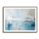 Silver Stroke on Blue Abstract 3 Wall Art