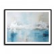 Silver Stroke on Blue Abstract 3 Wall Art