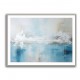 Silver Stroke on Blue Abstract 3 Wall Art