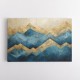 Mountains in Blue & Gold Abstract 1 Wall Art