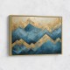 Mountains in Blue & Gold Abstract 1 Wall Art