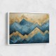 Mountains in Blue & Gold Abstract 1 Wall Art