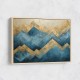 Mountains in Blue & Gold Abstract 1 Wall Art