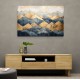 Gold & Blue Peaks Abstract Wall Art