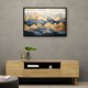 Gold & Blue Peaks Abstract Wall Art