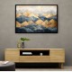 Gold & Blue Peaks Abstract Wall Art