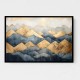 Gold & Blue Peaks Abstract Wall Art