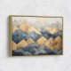 Gold & Blue Peaks Abstract Wall Art