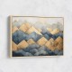 Gold & Blue Peaks Abstract Wall Art