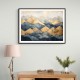 Gold & Blue Peaks Abstract Wall Art