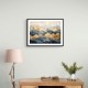 Gold & Blue Peaks Abstract Wall Art