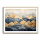 Gold & Blue Peaks Abstract Wall Art