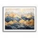 Gold & Blue Peaks Abstract Wall Art