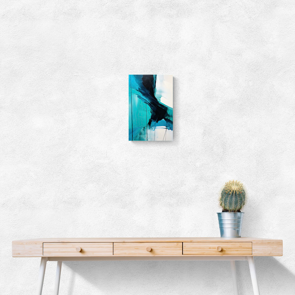 Teal Stoke Abstract Wall Art