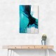 Teal Stoke Abstract Wall Art