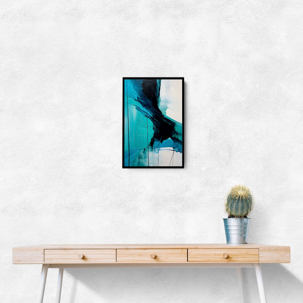 Teal Stoke Abstract Wall Art