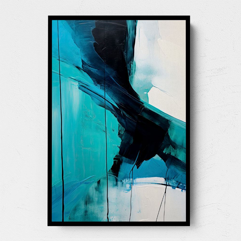 Teal Stoke Abstract Wall Art