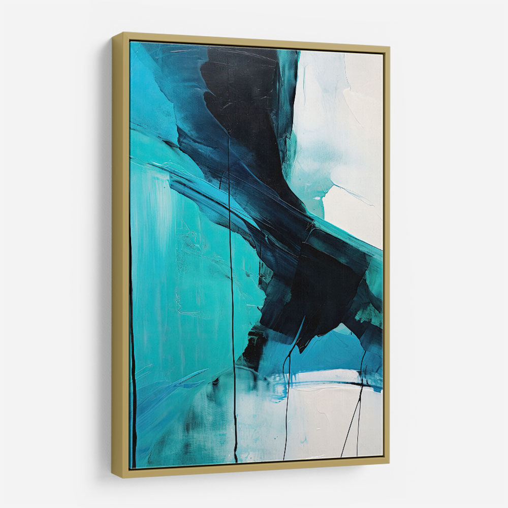 Teal Stoke Abstract Wall Art