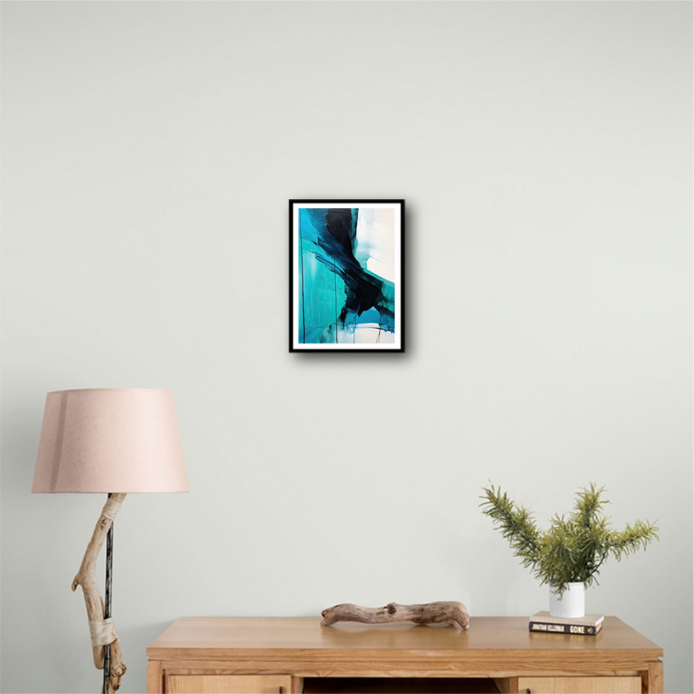 Teal Stoke Abstract Wall Art