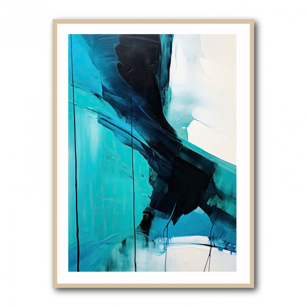 Alcohol Ink Light Blue 2 Abstract Wall Art