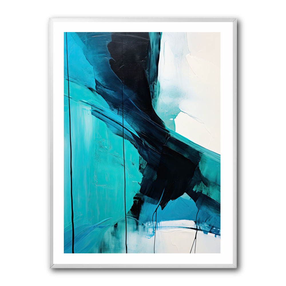 Teal Stoke Abstract Wall Art