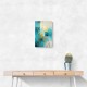 Teal & Gold Circles 1 Abstract Wall Art