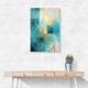 Teal & Gold Circles 1 Abstract Wall Art